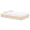 vidaXL Estructura de cama doble peque&ntilde;a sin colch&oacute;n madera maciza