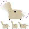 vidaXL Sill&oacute;n el&eacute;ctrico reclinable elevable de tela color crema