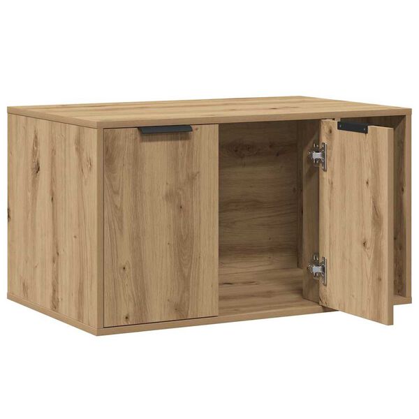 vidaXL Mueble arenero para gatos madera roble artisian 80x50x45 cm