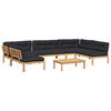 vidaXL Set de sof&aacute;s de palets de jard&iacute;n y cojines 6 pzas madera acacia