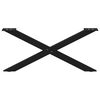 vidaXL Patas para mesa de centro en forma de X (2 unidades), color negro, 70 x (30-31) cm, acero