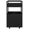 vidaXL Carro de Cocina Roble negro 60 x 45 x 80 cm