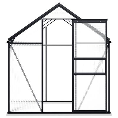 vidaXL Invernadero con estructura de aluminio gris antracita 3,61 m²