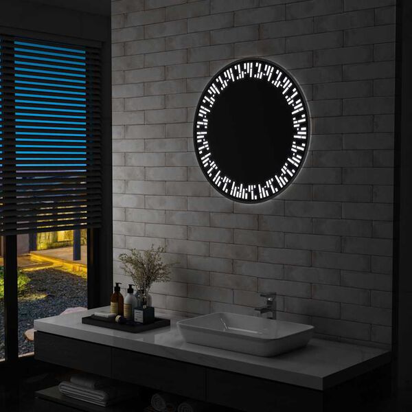 vidaXL Espejo de ba&ntilde;o con LED 70 cm