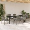 vidaXL Conjunto de Comedor de Jard&iacute;n 7 pcs Gris rat&aacute;n sint&eacute;tico