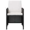 vidaXL Set comedor de jard&iacute;n 11 piezas y cojines rat&aacute;n sint&eacute;tico negro