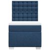 vidaXL Cama box spring con colch&oacute;n tela azul 80x200 cm