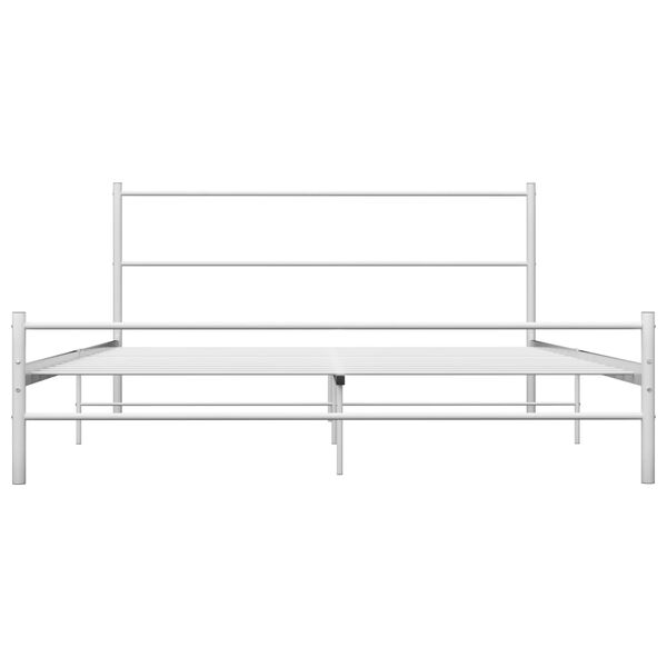 vidaXL Estructura de cama sin colch&oacute;n metal blanco 120x200 cm