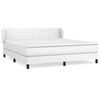 vidaXL Cama box spring con colch&oacute;n cuero sint&eacute;tico blanco 160x200 cm