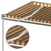 vidaXL Toldo autom&aacute;tico LED sensor de viento amarillo blanco 500x350cm