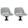 vidaXL Asientos de barco 2 uds con pedestal giratorio 360&deg;
