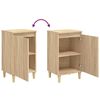 vidaXL Mesitas de noche 2 uds madera contrachapada roble 40x35x70 cm