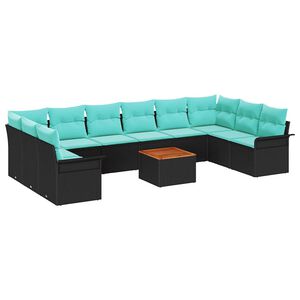 vidaXL Conjunto de sof&aacute;s de jard&iacute;n 11 uds. 10-N&uacute;mero de plazas
