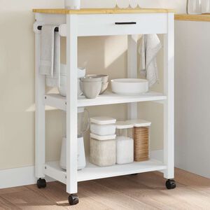 vidaXL Carrito de cocina MONZA madera maciza de pino 60x40x88,5 cm