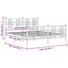 vidaXL Estructura cama sin colch&oacute;n con estribo metal negro 160x200 cm