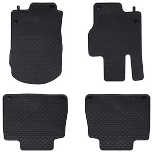 vidaXL Alfombrilla de Coche 4 pcs Negro Goma