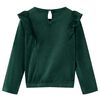 Blusa infantil con volantes verde oscuro 92