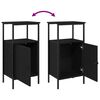 vidaXL Armario de Noche 2 pcs Roble Negro 41 x 31 x 80 cm