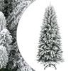vidaXL &Aacute;rboles de Navidad Blanco C&aacute;lido PVC, pl&aacute;stico, acero y PE