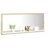 vidaXL Espejo de baño madera contrachapada blanco roble 100x10,5x37 cm