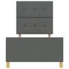 vidaXL Estructura de cama con cabecera Gris oscuro 80 x 200 cm tela