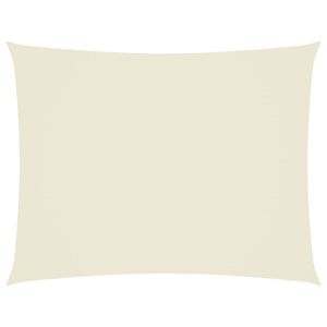 vidaXL Toldo de vela rectangular tela Oxford color crema 4x6 m