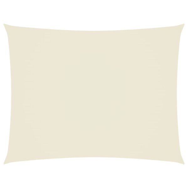 vidaXL Toldo de vela rectangular tela Oxford color crema 4x6 m