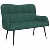 vidaXL Sof&aacute; de 2 Plazas Verde oscuro 115 x 61 x 87 cm Tela