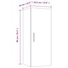 vidaXL Armario de pared contrachapada roble ahumado 34,5x34x90 cm