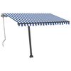 vidaXL Toldo de pie autom&aacute;tico azul y blanco 350x250 cm