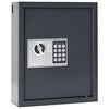vidaXL Caja fuerte digital Gris oscuro 30 x 10 x 36,5 cm Acero