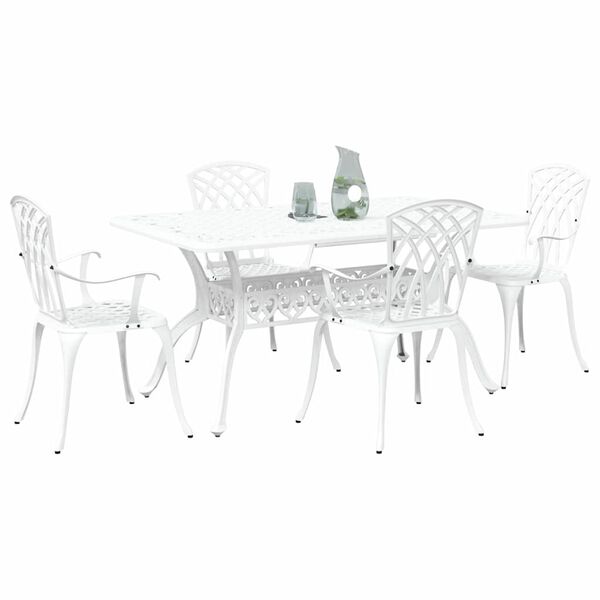 vidaXL Conjunto de Comedor de Jard&iacute;n 5 pcs Aluminio