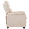vidaXL Sill&oacute;n reclinable Crema 66.5 x 94 x 101.5 cm Poli&eacute;ster