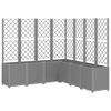 vidaXL Jardinera con enrejado PP gris claro 160x160x140 cm