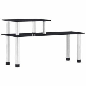 vidaXL Estanter&iacute;a de cocina vidrio templado negro 45x16x26 cm