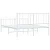 vidaXL Estructura cama sin colchón con estribo metal blanco 140x200 cm
