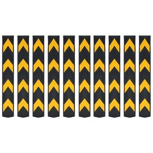 vidaXL Protectores de esquina reflectantes 10 unidades goma 80 cm
