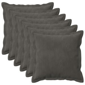 vidaXL Funda de almohada 6 pcs HOUTEN Gris oscuro 30 x 30 cm