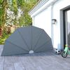 vidaXL Toldo lateral plegable terraza gris 160 cm