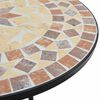 vidaXL Mesa bistr&oacute; de mosaico cer&aacute;mica terracota y blanco &Oslash;50x70 cm