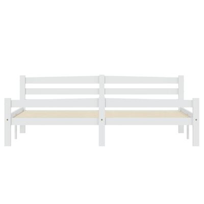 vidaXL Estructura de cama de madera maciza de pino blanca 180x200 cm