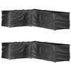 vidaXL Fundas muebles jard&iacute;n forma de L 2 uds 18 ojales 220x285x80 cm
