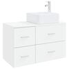 vidaXL Juego de muebles de ba&ntilde;o 2 uds. Blanco Madera de ingenier&iacute;a