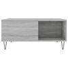 vidaXL Mesa de centro madera contrachapada gris Sonoma 80x80x36,5 cm