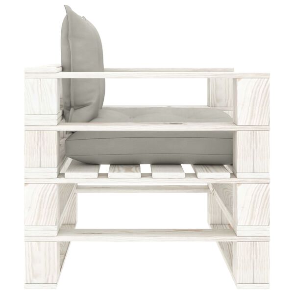 vidaXL Set de muebles de palets de jard&iacute;n 6 pzas madera cojines taupe