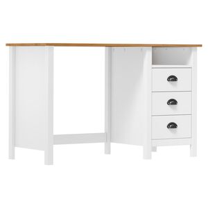 vidaXL Escritorio Hill con 3 cajones madera de pino 120x50x74 cm