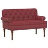 vidaXL Sof&aacute; amoroso con botones acolchados Rojo vino 120 x 65 x 77 cm