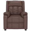 vidaXL Sill&oacute;n elevable cuero sint&eacute;tico marr&oacute;n
