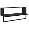vidaXL Conjunto de estantes de pared 4 pcs Roble Negro 65 x 25 x 30 cm