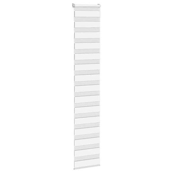 vidaXL Estor cebra blanco 50x230 cm tejido ancho 45,9 cm poli&eacute;ster